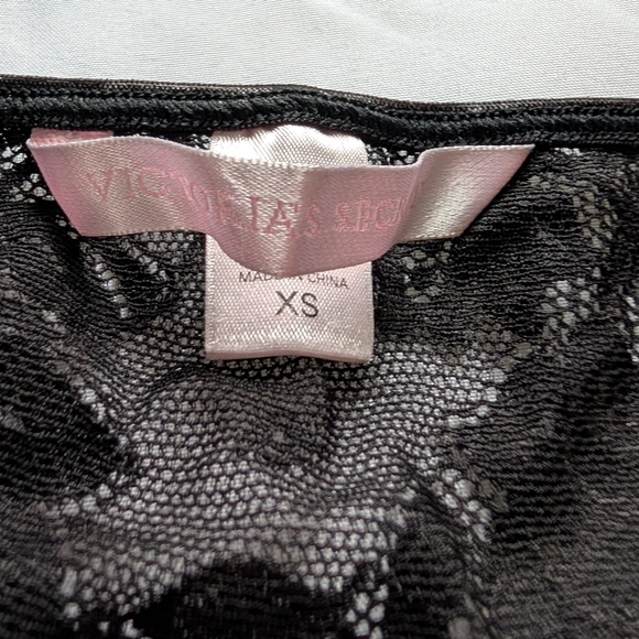 Victoria's Secret Black Lace Lingerie Nightgown Size XS With Some Stretch - Picture 5 of 5